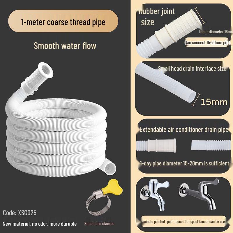 Outdoor AC Drain Pipe Extension & Washer Drip Collector Hose
Outdoor AC Drain Pipe Extension & Washer Drip Collector Hose