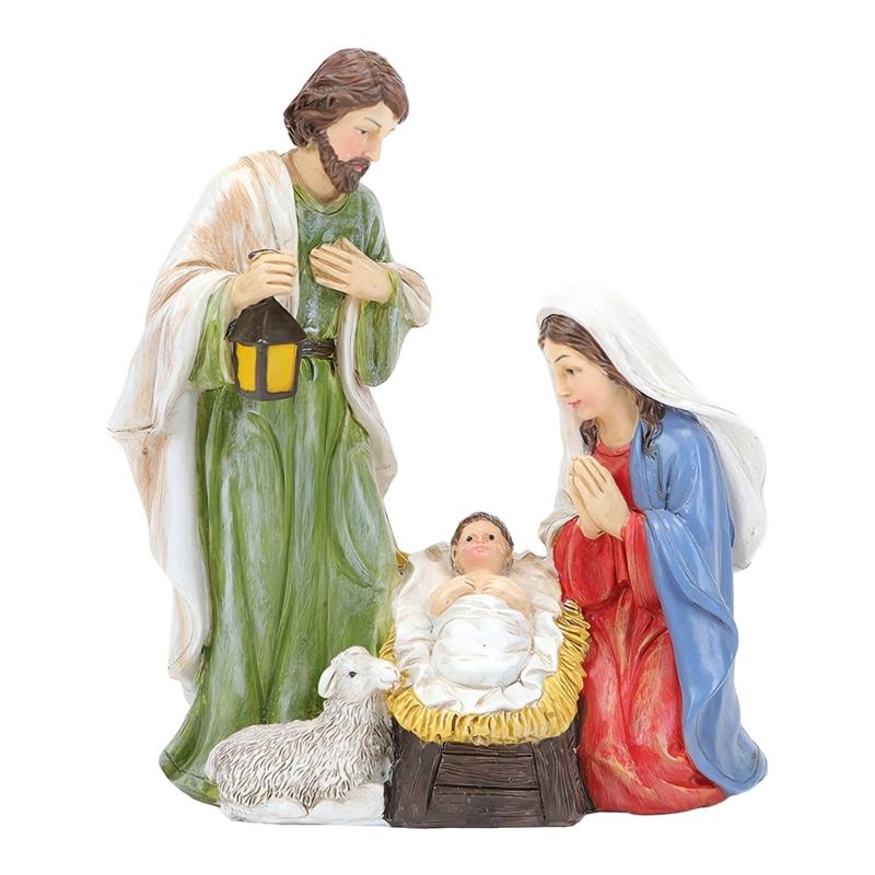 LED Light Nativity Set with Holy Family Three Persons Resin Figurine for Christmas Home Decors Safe Friendly 1
LED Light Nativity Set with Holy Family Three Persons Resin Figurine for Christmas Home Decors Safe Friendly 1
