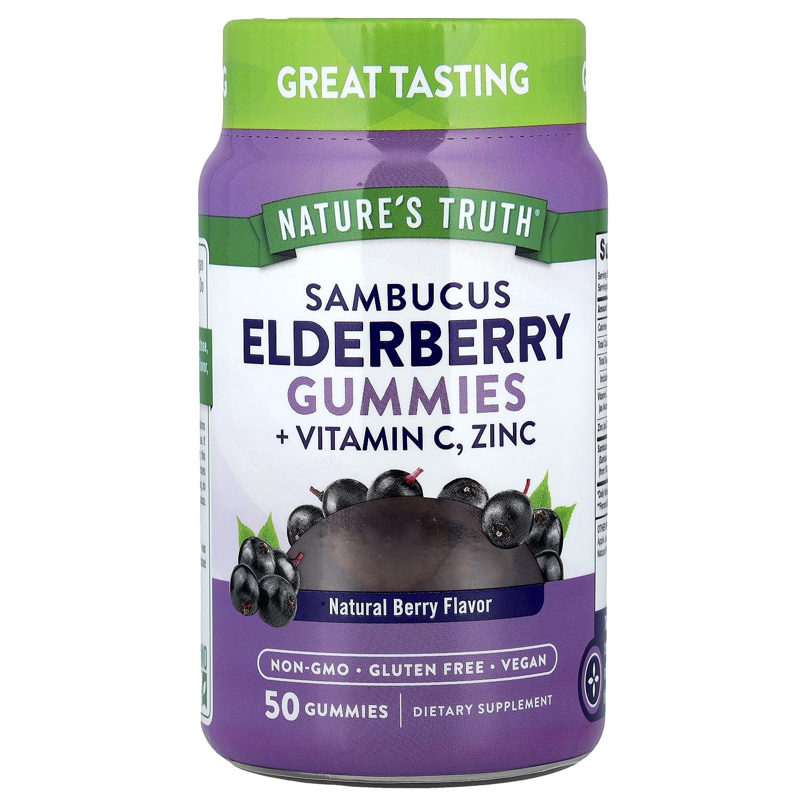 Nature S Truth, Sambucus Black Elderberry Plus Vitamin C & Zinc, Natural Berry & Veggie Gummies, 50 Pieces
Nature S Truth, Sambucus Black Elderberry Plus Vitamin C & Zinc, Natural Berry & Veggie Gummies, 50 Pieces