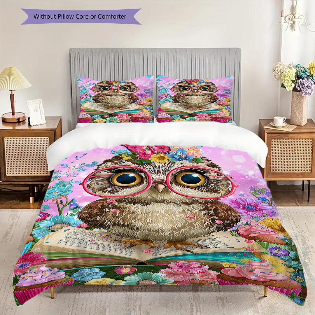 Owl Pattern Bedding Quilt Set Quilt Cover Pillowcase Home Decoration Birthday Gift (1 * duvet cover + 2 * pillowcase, without core) 135x200cm
Owl Pattern Bedding Quilt Set Quilt Cover Pillowcase Home Decoration Birthday Gift (1 * duvet cover + 2 * pillowcase, without core) 135x200cm