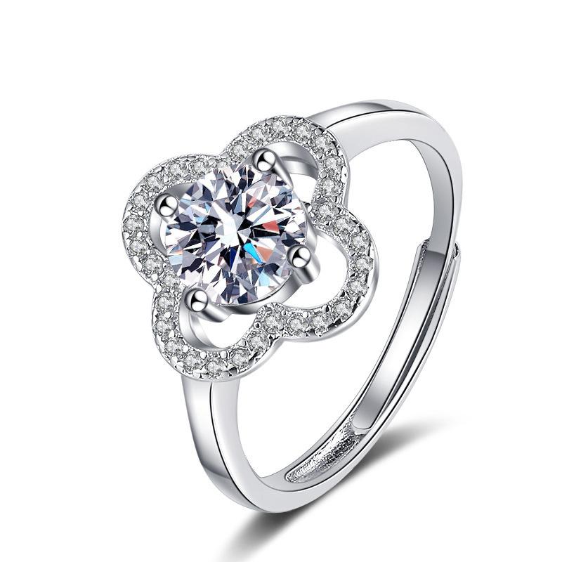Bague Ringen Женское обручальное кольцо S925 Стерлинговое серебро Четырехлистная трава 1ct Муассанитовое кольцо для женщин Мода Личность Ювелирные изделия
Bague Ringen Женское обручальное кольцо S925 Стерлинговое серебро Четырехлистная трава 1ct Муассанитовое кольцо для женщин Мода Личность Ювелирные изделия