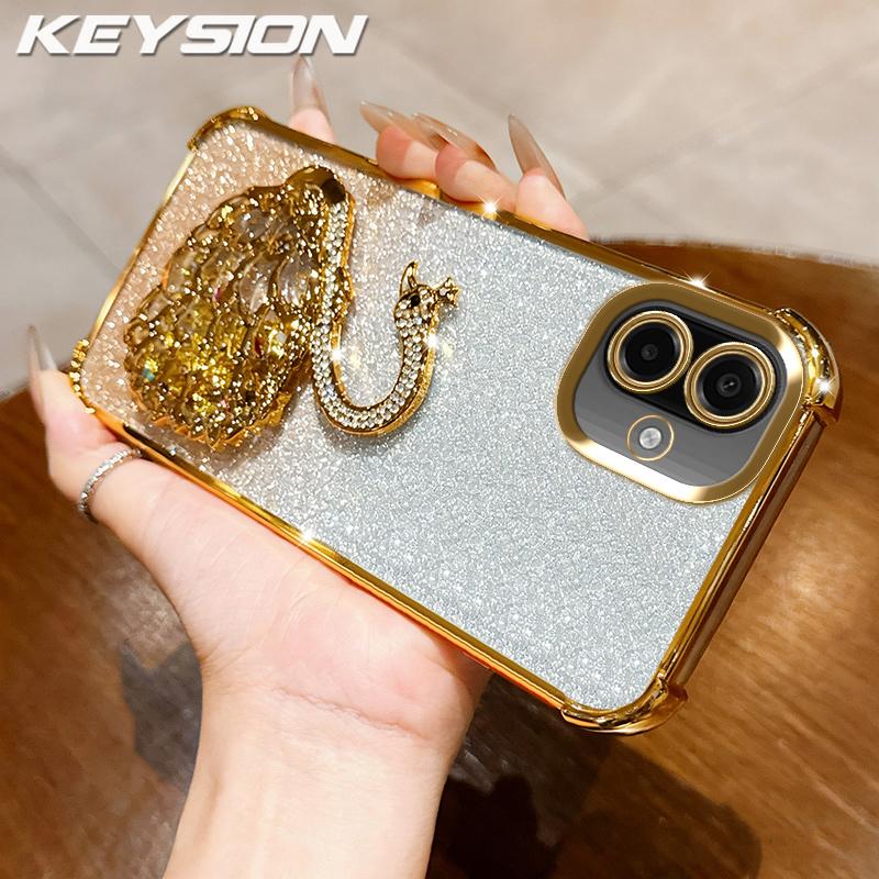 KEYSON Протиударний силіконовий чохол з покриттям для Samsung A07 A06 4G A05 A04 З блискітками та інкрустованим лебедем, з підставкою, для Galaxy A07 for Samsung A06 золотий
KEYSON Протиударний силіконовий чохол з покриттям для Samsung A07 A06 4G A05 A04 З блискітками та інкрустованим лебедем, з підставкою, для Galaxy A07 for Samsung A06 золотий