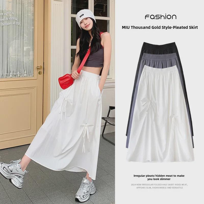 Women s White Pleated Irregular Midi Skirt - 2025 Summer High Waist, Slimming, Rich Girl Style Small білий
Women s White Pleated Irregular Midi Skirt - 2025 Summer High Waist, Slimming, Rich Girl Style Small білий