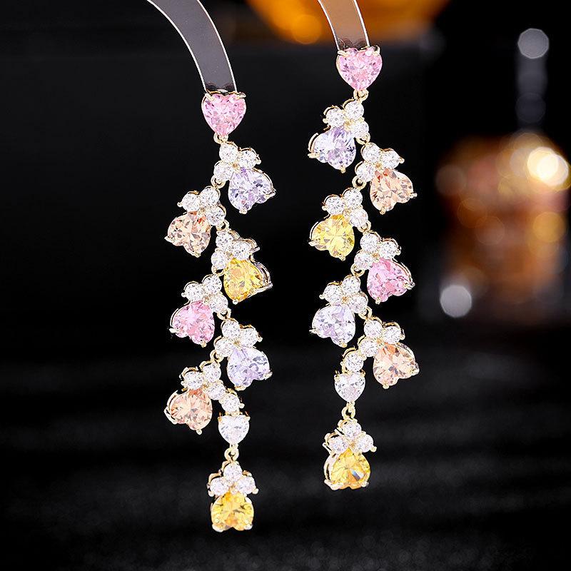 Zircon love fringed earrings fashion temperament light luxury stud earrings niche versatile high-end earrings women
Zircon love fringed earrings fashion temperament light luxury stud earrings niche versatile high-end earrings women