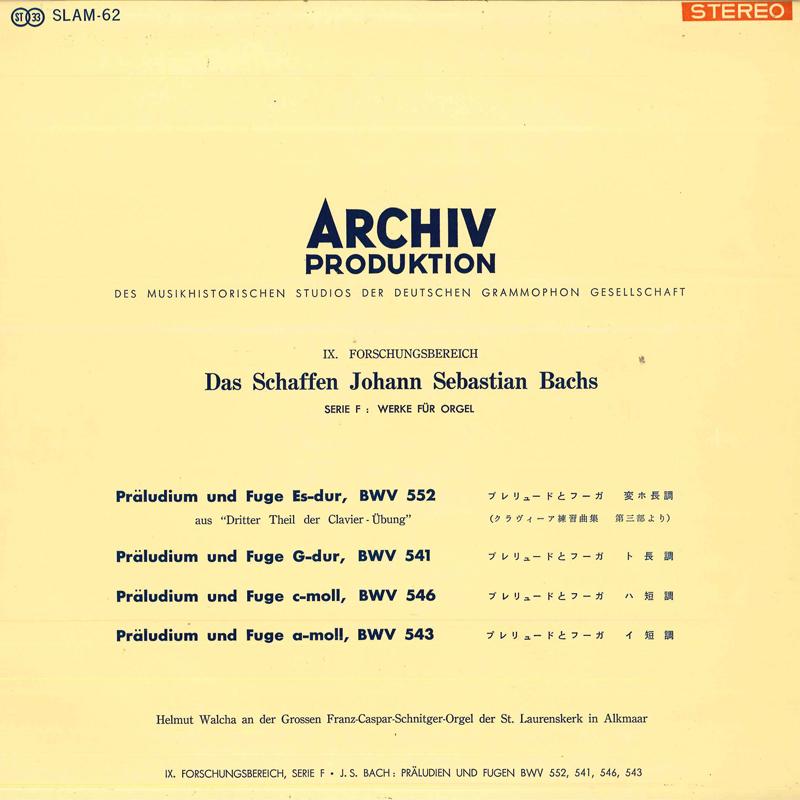 LP Record HELMUT WALCHA,AN DER GROSSEN FRANZ- - Ix. Forschungsbereich Das Schaffen SLAM62 ARCHIV Japan Classical Used
LP Record HELMUT WALCHA,AN DER GROSSEN FRANZ- - Ix. Forschungsbereich Das Schaffen SLAM62 ARCHIV Japan Classical Used