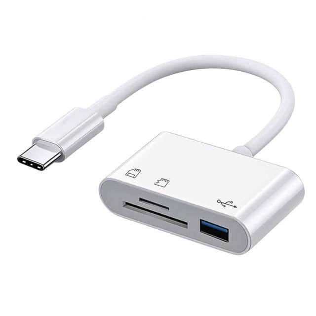 Кардридер перехідник SUNROZ для Type-C на USB та SD/TF Card Адаптер для USB-C на флешку та SD TF (A485700)
Кардридер перехідник SUNROZ для Type-C на USB та SD/TF Card Адаптер для USB-C на флешку та SD TF (A485700)