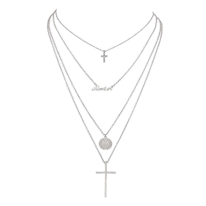 3 Styles Boho Mixed Golden Cross Notre Dame Rose Multi-layer Necklace Woman Classic Fashion Jewelry Accessories Gift Collares серебряный
3 Styles Boho Mixed Golden Cross Notre Dame Rose Multi-layer Necklace Woman Classic Fashion Jewelry Accessories Gift Collares серебряный