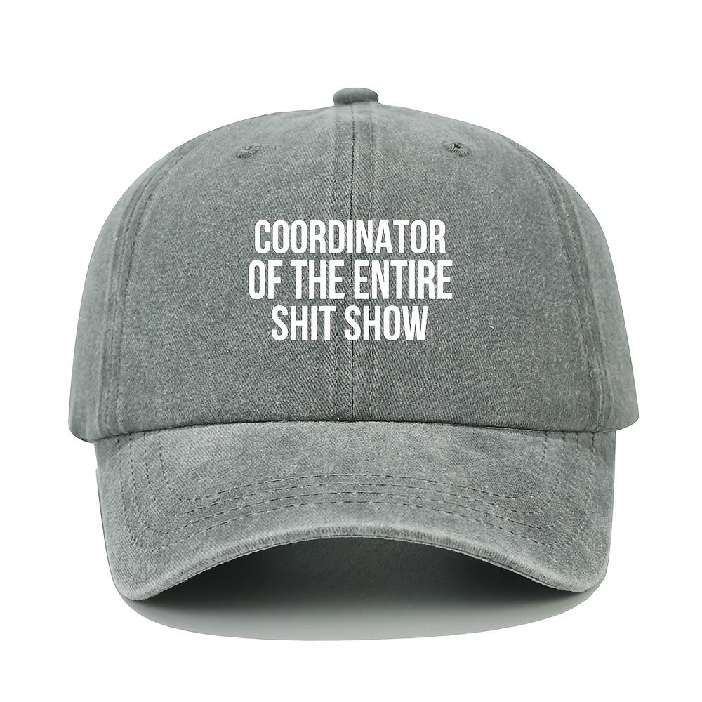 Women Coordinator Of The Entire S Show Letter Print Baseball Cap Outdoor Sports Cap Adjustable Washed Distressed Dad Hat One Size
Women Coordinator Of The Entire S Show Letter Print Baseball Cap Outdoor Sports Cap Adjustable Washed Distressed Dad Hat One Size