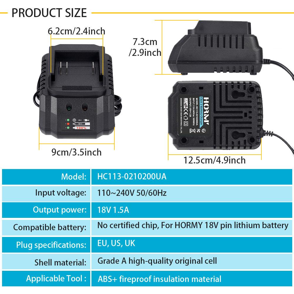 18v Lithium-Ion Battery Charger Fast Charging Electric Wrench Angle Grinder Charger Battery Charger Suitable For Makita Charger United States
18v Lithium-Ion Battery Charger Fast Charging Electric Wrench Angle Grinder Charger Battery Charger Suitable For Makita Charger United States
