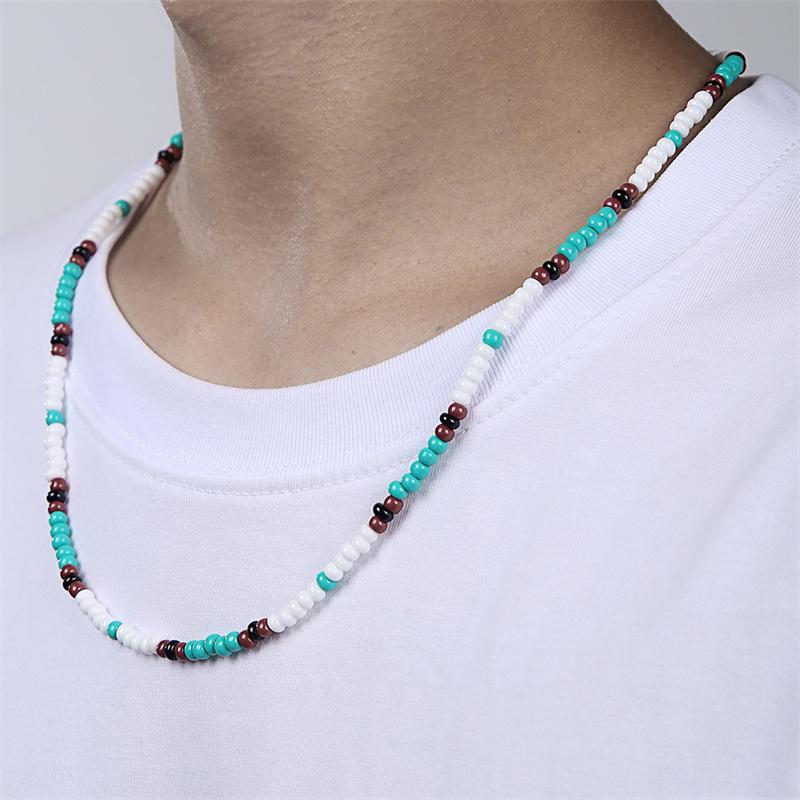 Trendy European Bohemia White Red Soft Polymer Beads Necklace Men Contrast Color Geometric Necklace for Men Jewelry 60cm синій
Trendy European Bohemia White Red Soft Polymer Beads Necklace Men Contrast Color Geometric Necklace for Men Jewelry 60cm синій