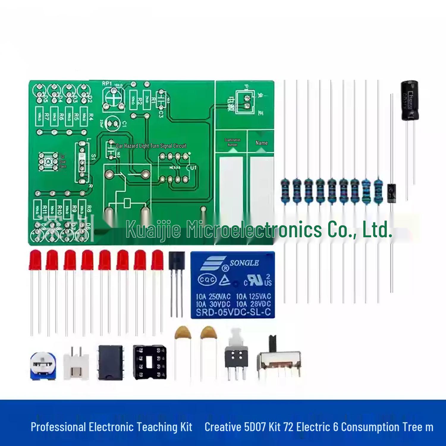 DIY Car Turn Signal Circuit Kit: Solder & Practice Board with Components
DIY Car Turn Signal Circuit Kit: Solder & Practice Board with Components