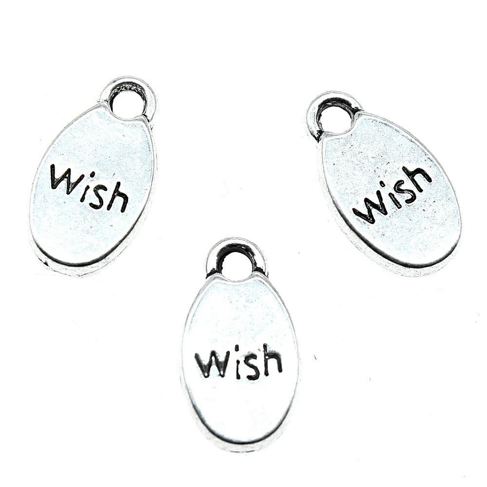 10шт Пожелания Шармы Шармы Античное серебро Цвет Цинковый сплав 15X8mm
10шт Пожелания Шармы Шармы Античное серебро Цвет Цинковый сплав 15X8mm