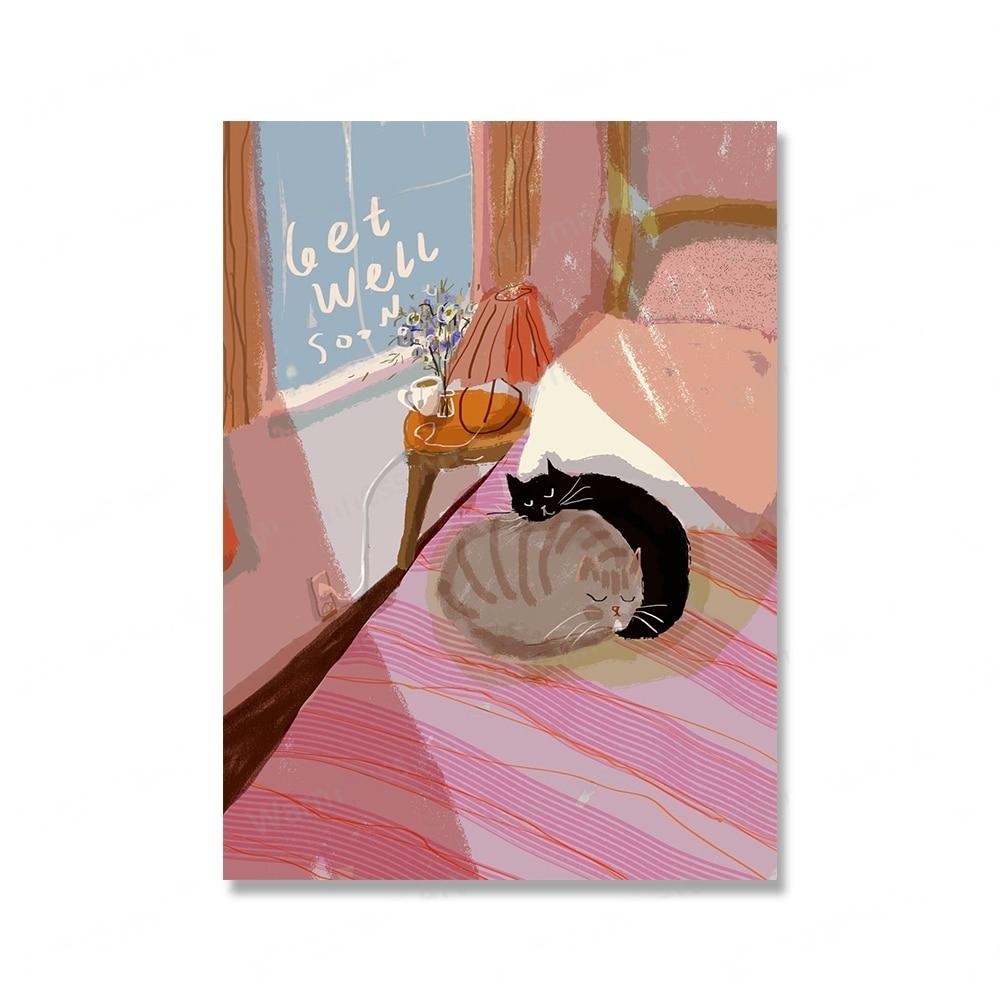 Абстрактные животные кошки выздоравливай скорее бохо современный стиль постеры холст картины настенные художественные принты для украшения дома подарки куадрос 21x30cm No Framed
Абстрактные животные кошки выздоравливай скорее бохо современный стиль постеры холст картины настенные художественные принты для украшения дома подарки куадрос 21x30cm No Framed