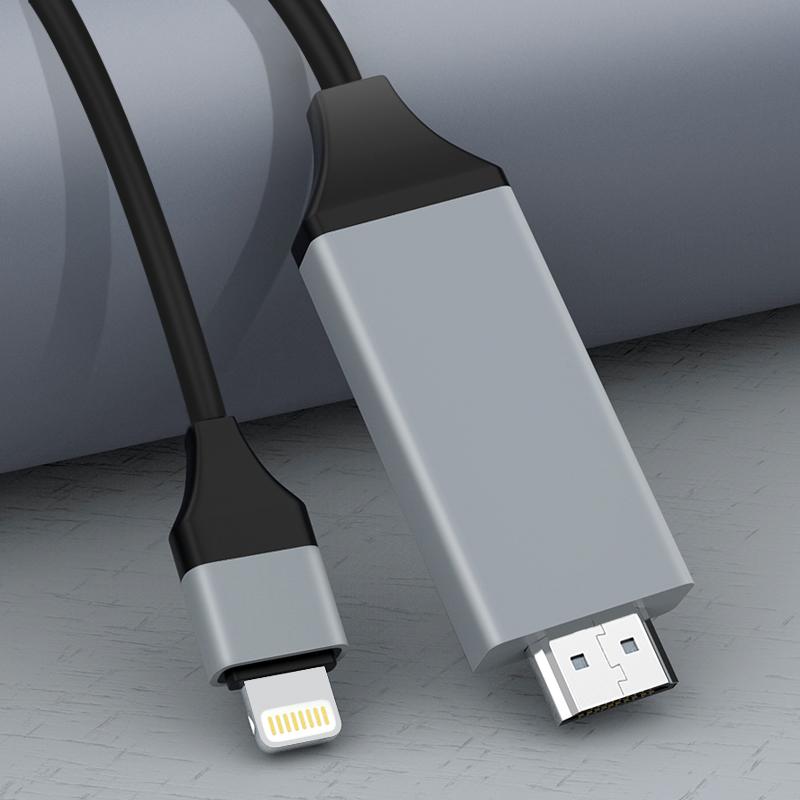 2M Lightning to HDMI HDTV TV AV Cable Cord Adapter 1080P Digital AV Adapter Sync Screen Connector for iPhone//iPad/iPod on TV/Projector/Monitor Grey/Black
2M Lightning to HDMI HDTV TV AV Cable Cord Adapter 1080P Digital AV Adapter Sync Screen Connector for iPhone//iPad/iPod on TV/Projector/Monitor Grey/Black