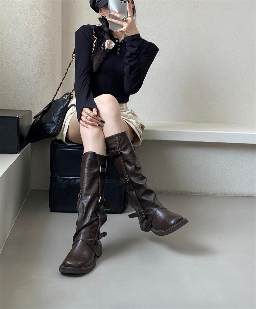 Women s autumn and winter 2025 new retro western cowboy boots medium boots wasteland wind belt buckle stacking boots 40 темно-коричневого кольору
Women s autumn and winter 2025 new retro western cowboy boots medium boots wasteland wind belt buckle stacking boots 40 темно-коричневого кольору