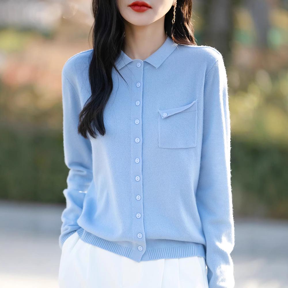 Spring Slim Fit Women s Knitted Cardigan with Small Turn-Down Collar for Casual Commute L (for 105-120 lbs)
Spring Slim Fit Women s Knitted Cardigan with Small Turn-Down Collar for Casual Commute L (for 105-120 lbs)