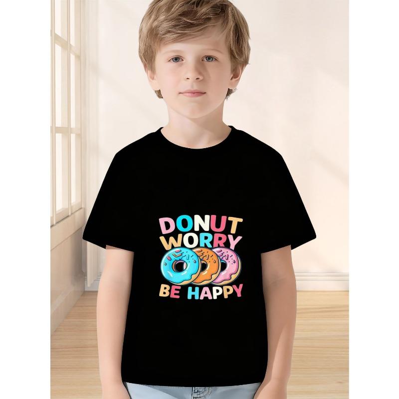 European sizes Cute Short-Sleeve T-Shirt for Boys with a Fun Donut Cartoon Print, Perfect for Summer 98cm чёрный
European sizes Cute Short-Sleeve T-Shirt for Boys with a Fun Donut Cartoon Print, Perfect for Summer 98cm чёрный