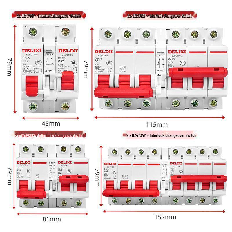 Delixi Ручний Перемикач Двостороннього Живлення, 220В Двонаправлений Контролер Автоматичного Вимикача 2P 16A
Delixi Ручний Перемикач Двостороннього Живлення, 220В Двонаправлений Контролер Автоматичного Вимикача 2P 16A