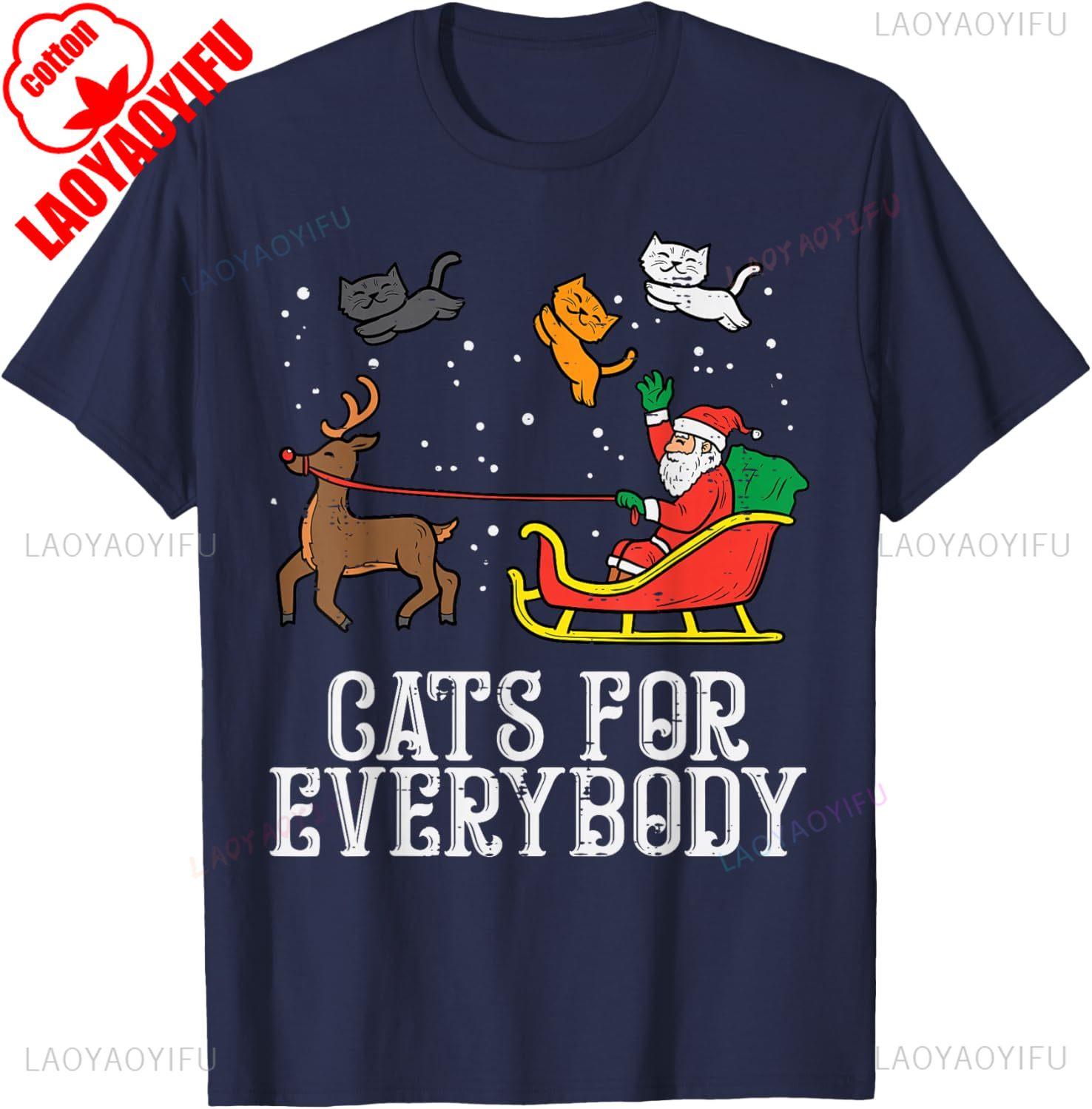 Merry Christmas Cute Cats for Everybody Elk Funny Xmas Women Santa Printed Tshirt Casual Style Crewneck Tops Tee Shirt Short 4XL
Merry Christmas Cute Cats for Everybody Elk Funny Xmas Women Santa Printed Tshirt Casual Style Crewneck Tops Tee Shirt Short 4XL