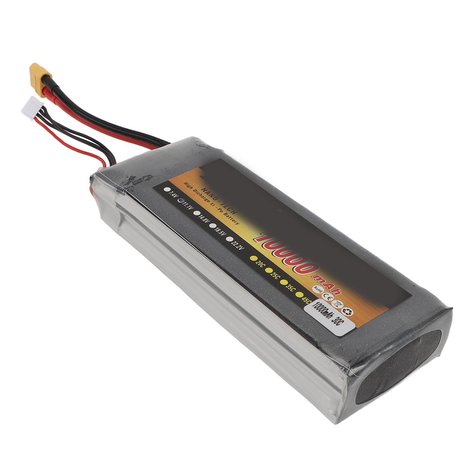 11.1V 10000mAh Lithium Battery with XT60 Plug Lightweight Portable 3S 30C LiPo Battery Replacement for RC Cars Trucks and Boats
11.1V 10000mAh Lithium Battery with XT60 Plug Lightweight Portable 3S 30C LiPo Battery Replacement for RC Cars Trucks and Boats