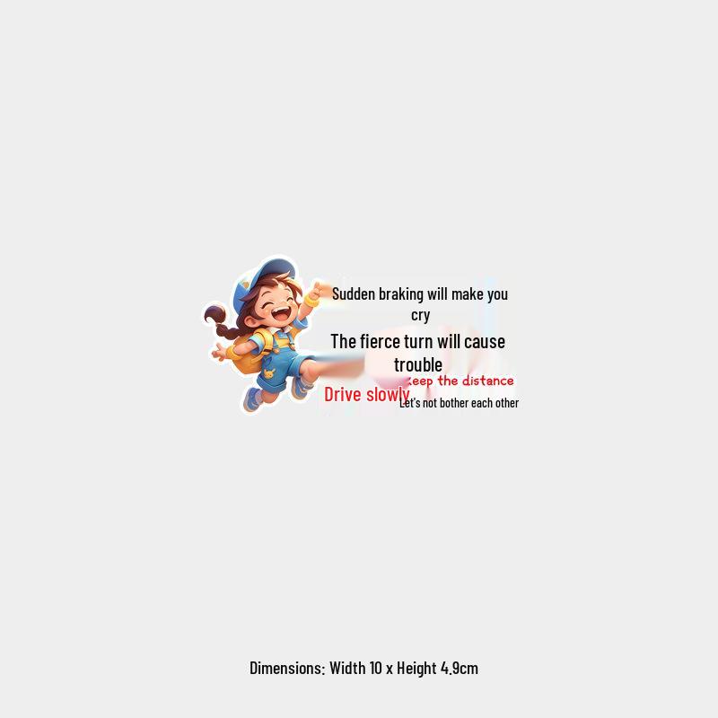 Sudden braking upsets baby, sharp turns cause fuss. Personalized text for baby on board, keep distance, fun car rear windshield sticker.
Sudden braking upsets baby, sharp turns cause fuss. Personalized text for baby on board, keep distance, fun car rear windshield sticker.