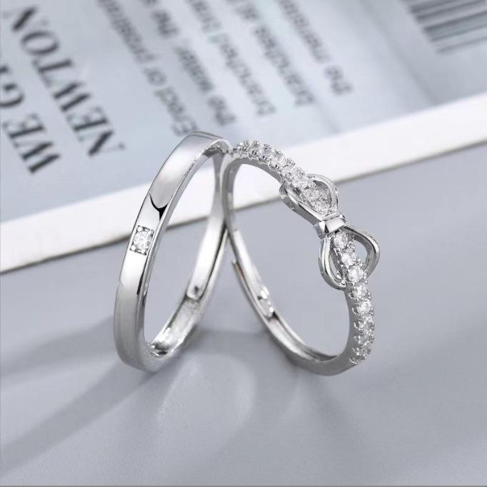Bowknot Couple Rings: Niche Design, Fashionable Matching Open Rings for Men & Women - Ideal Birthday Gift JZ-060-Bowknot Ring Men s Single
Bowknot Couple Rings: Niche Design, Fashionable Matching Open Rings for Men & Women - Ideal Birthday Gift JZ-060-Bowknot Ring Men s Single