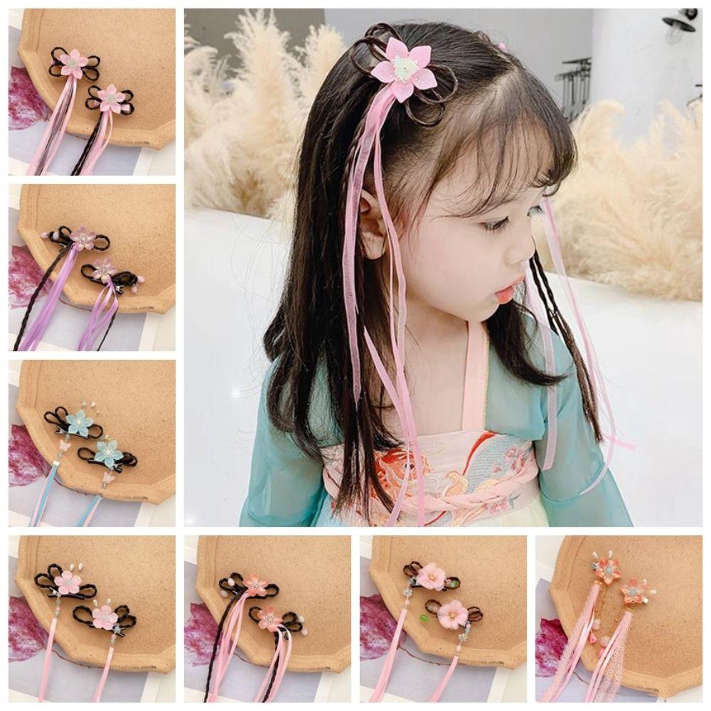 2pcs Wig Braid Headwear Hanfu Headdress Wig Tassel Ancient Style Hairpin Children Hair Clip Girls 
2pcs Wig Braid Headwear Hanfu Headdress Wig Tassel Ancient Style Hairpin Children Hair Clip Girls