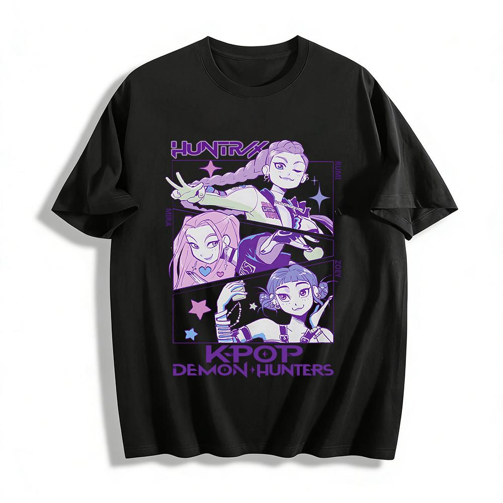 Kpop Demon Hunters Group Print T-shirt Trendy Anime Style Loose Casual Short Sleeve Top Pure cotton T-shirt XXS
Kpop Demon Hunters Group Print T-shirt Trendy Anime Style Loose Casual Short Sleeve Top Pure cotton T-shirt XXS