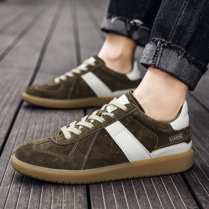 Stirrrup tooling retro three-color low-top flat baseplate shoes classic niche trend men s shoes versatile casual shoes 44 коричневий
Stirrrup tooling retro three-color low-top flat baseplate shoes classic niche trend men s shoes versatile casual shoes 44 коричневий