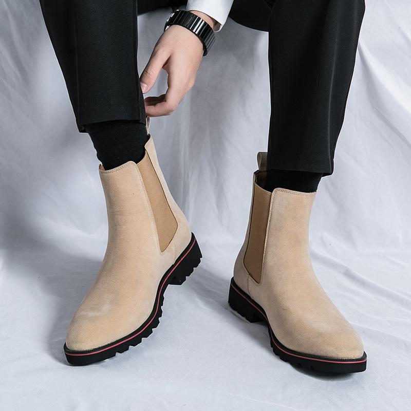 2025 autumn and winter British pointed casual shoes frosted leather high-top men s shoes Korean version short boots trendy suede leather Chelsea boots 38 чёрный
2025 autumn and winter British pointed casual shoes frosted leather high-top men s shoes Korean version short boots trendy suede leather Chelsea boots 38 чёрный