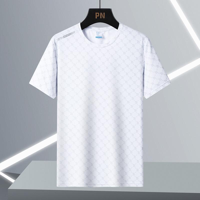 Мужская футболка из ледяного шелка с быстросохнущей тканью, с круглым вырезом и буквой B - Высококачественная повседневная летняя мода, с коротким рукавом. 4XL
Мужская футболка из ледяного шелка с быстросохнущей тканью, с круглым вырезом и буквой B - Высококачественная повседневная летняя мода, с коротким рукавом. 4XL