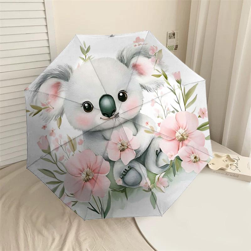 1pc Koala Flowers Automatic Open/Close Umbrella Compact Folding Umbrella with 8-Rib Shaft for Women/Men, Elegant Birthday1160S
1pc Koala Flowers Automatic Open/Close Umbrella Compact Folding Umbrella with 8-Rib Shaft for Women/Men, Elegant Birthday1160S