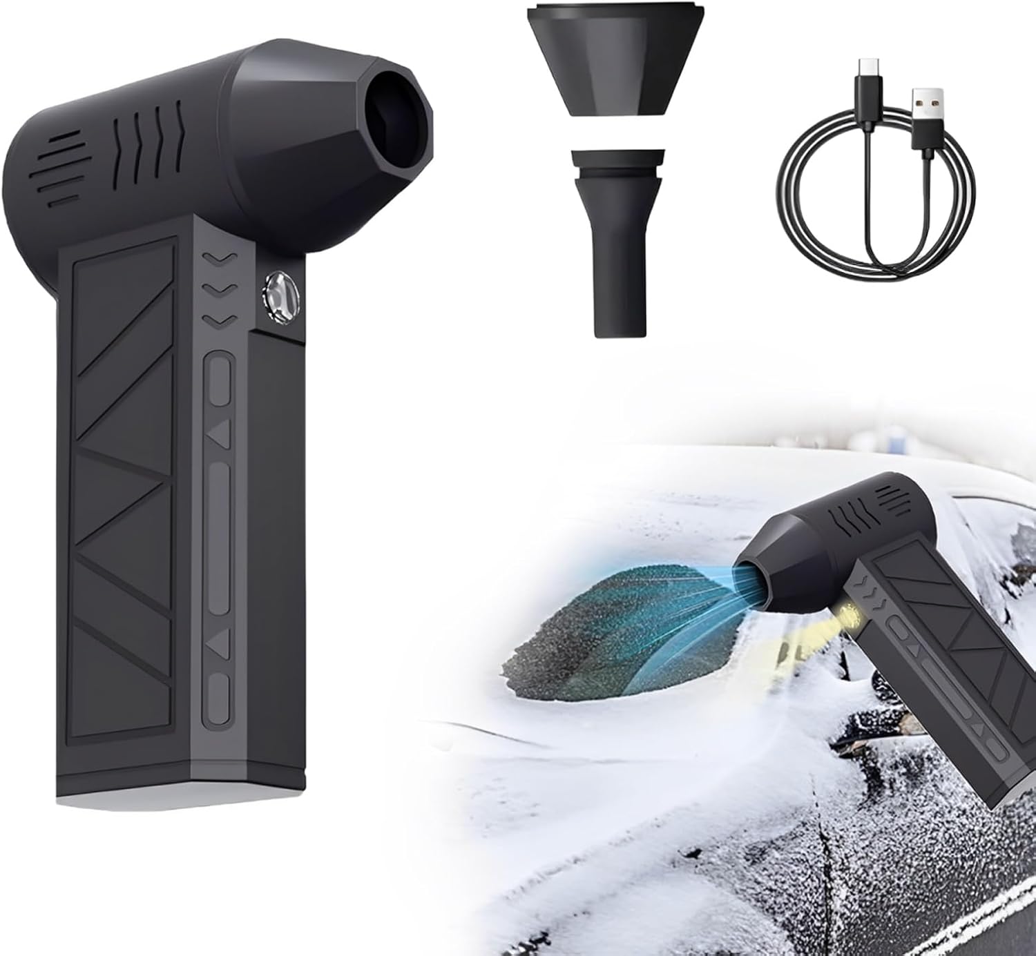 Violent Fan Snow Blower 4 Speeds Type-C Fast Charging Powerful Air Blower Vacuum Dust Cleaner Brushless Turbo Jet Blower чорний
Violent Fan Snow Blower 4 Speeds Type-C Fast Charging Powerful Air Blower Vacuum Dust Cleaner Brushless Turbo Jet Blower чорний