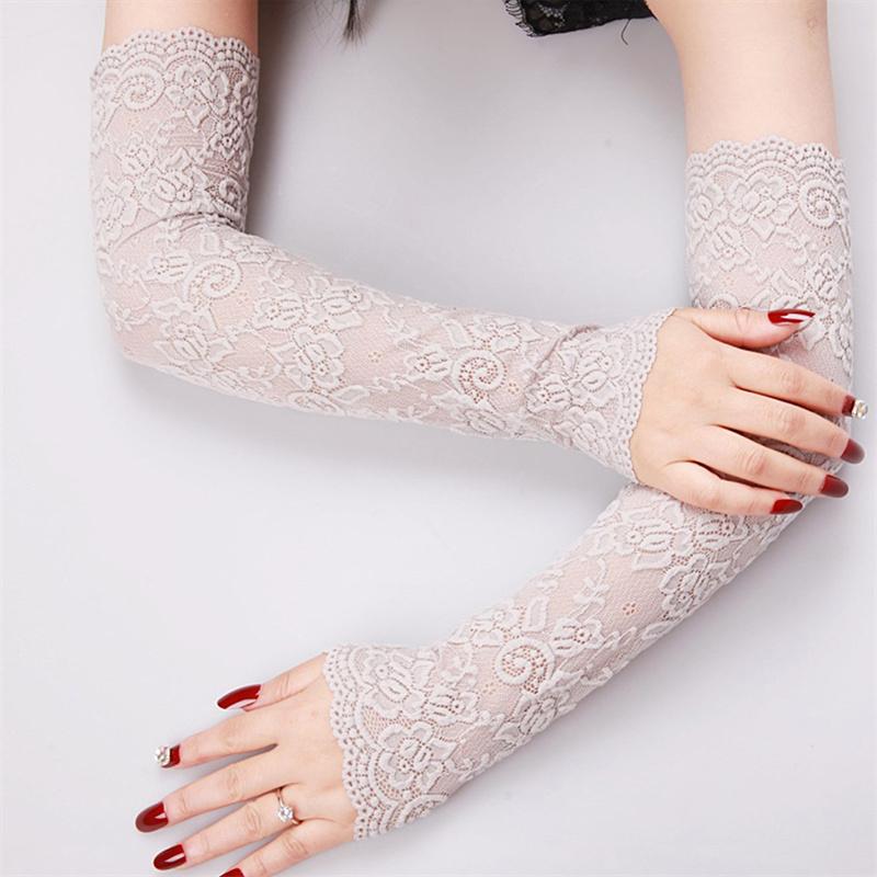 Sexy Dress Party Lace Glove Women Solid Floral Print Fingerless Gloves Stretch Arm Elbow Sleeves Gloves Summer Sunscreen Mittens One Size
Sexy Dress Party Lace Glove Women Solid Floral Print Fingerless Gloves Stretch Arm Elbow Sleeves Gloves Summer Sunscreen Mittens One Size
