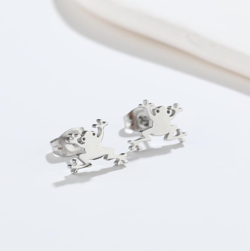 Chic Frog Stud Earrings: Stainless Steel Animal Ear Jewelry
Chic Frog Stud Earrings: Stainless Steel Animal Ear Jewelry