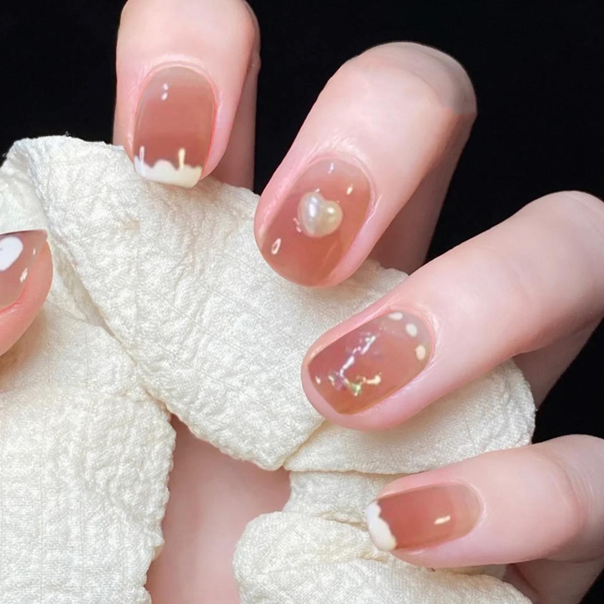 Ice Through Naked Powder Peach Heart Gold Powder Wear Nail Art Finished Nail Art Patch Nail Patch False Nail Removable Nail Patch
Ice Through Naked Powder Peach Heart Gold Powder Wear Nail Art Finished Nail Art Patch Nail Patch False Nail Removable Nail Patch
