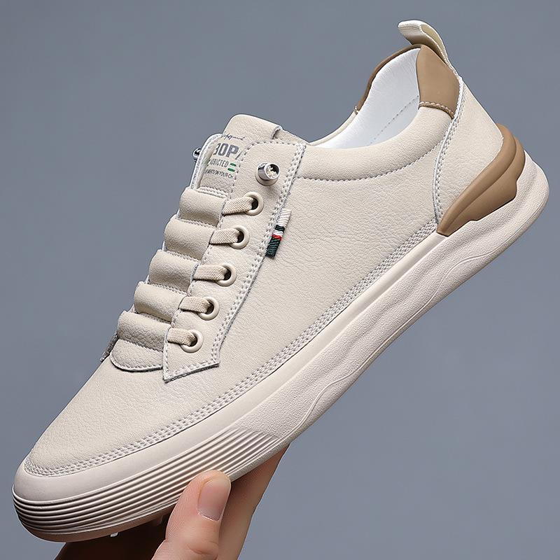 New leather shoes men s driving casual board shoes fashionable breathable little white shoes soft sole soft surface one pedal trendy shoes 38
New leather shoes men s driving casual board shoes fashionable breathable little white shoes soft sole soft surface one pedal trendy shoes 38