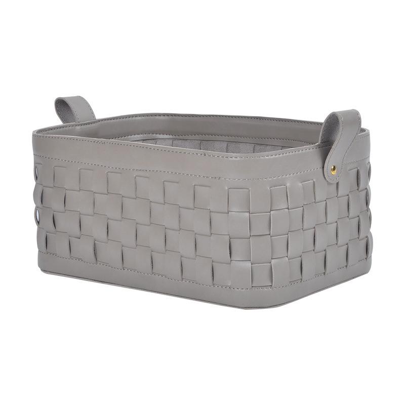Leather Storage Basket Woven Organizer Baskets Plush Room Organizing Baskets Luxury Decorative Clothes Basket Home Organizers 32X21.5X19CM светло-серый
Leather Storage Basket Woven Organizer Baskets Plush Room Organizing Baskets Luxury Decorative Clothes Basket Home Organizers 32X21.5X19CM светло-серый