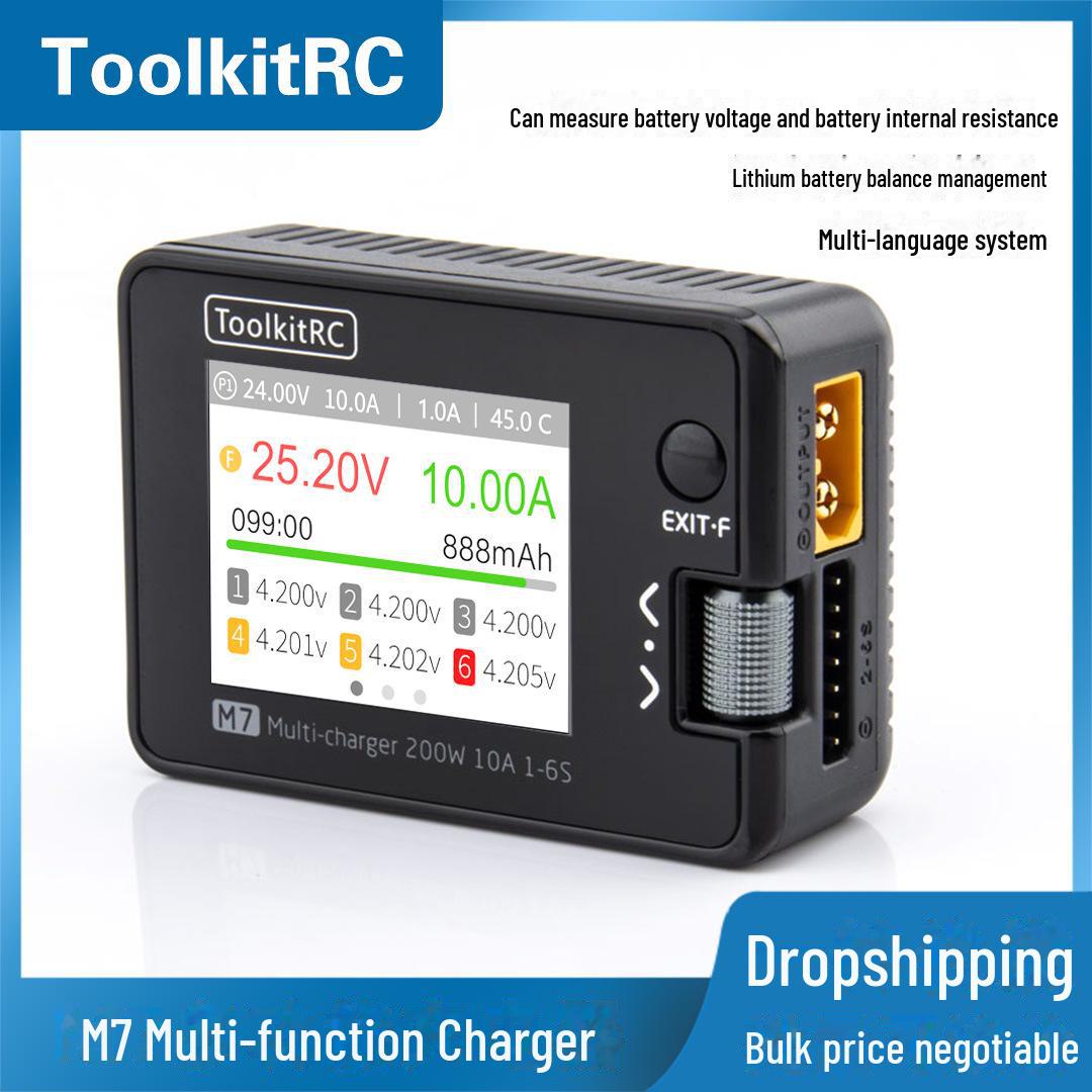ToolkitRC M7 200W 10A 1-6S Багатофункціональний тестер сигналу та компактний балансовий зарядний пристрій для моделей літаків
ToolkitRC M7 200W 10A 1-6S Багатофункціональний тестер сигналу та компактний балансовий зарядний пристрій для моделей літаків