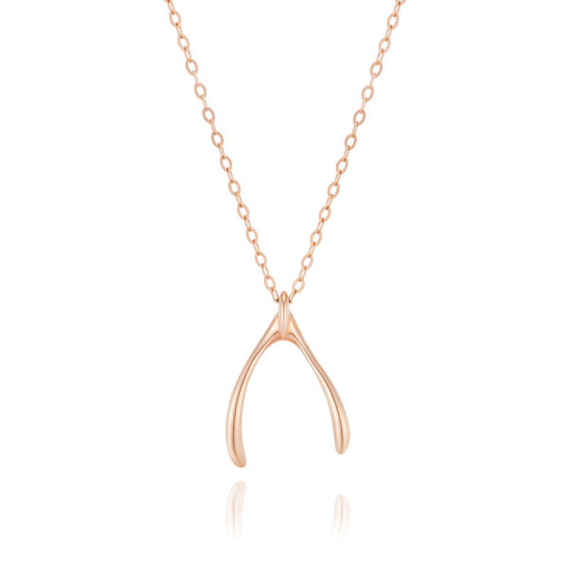 MAISON DE SHE 14K Gold Simple Wishbone Necklace BN01002 Pink Gold
MAISON DE SHE 14K Gold Simple Wishbone Necklace BN01002 Pink Gold
