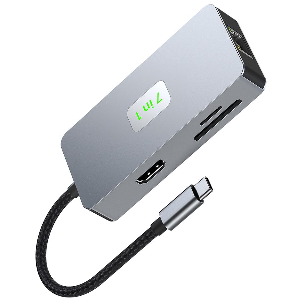 2402 Multi-Port Type-C Hub Adapter to 2xUSB 3.2+HD+2xCard Reader+PD 100W+RJ45 2.5Gbps Ethernet As Shown A
2402 Multi-Port Type-C Hub Adapter to 2xUSB 3.2+HD+2xCard Reader+PD 100W+RJ45 2.5Gbps Ethernet As Shown A