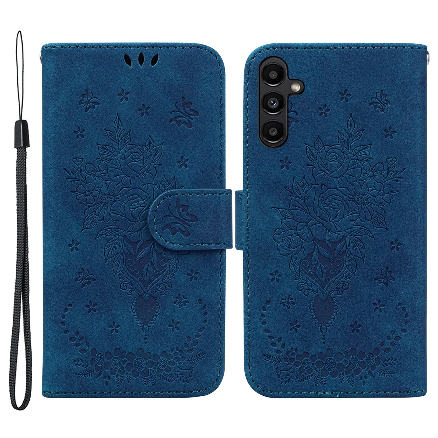 For Samsung Galaxy A25 5G (Global) (161.0 x 76.5 x 8.3mm) Rose Butterfly Imprinted Shockproof Phone Shell Leather Wallet Stand Cover Blue
For Samsung Galaxy A25 5G (Global) (161.0 x 76.5 x 8.3mm) Rose Butterfly Imprinted Shockproof Phone Shell Leather Wallet Stand Cover Blue