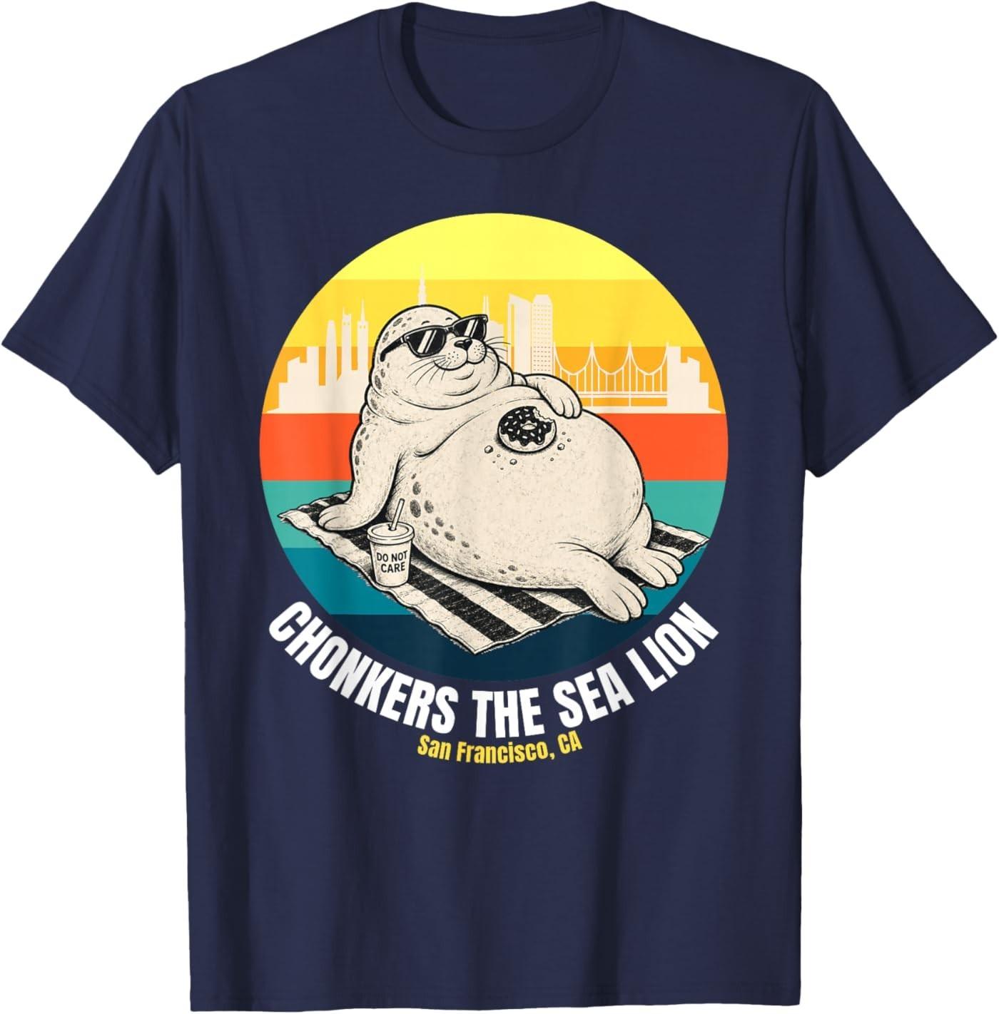 Chonkers The Sea Lion San Francisco Funny Seal T-Shirt 5XL різнокольоровий
Chonkers The Sea Lion San Francisco Funny Seal T-Shirt 5XL різнокольоровий
