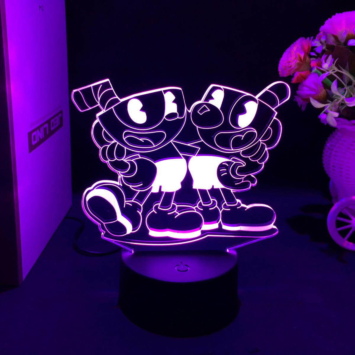 Cuphead Mugman Game 3D светодиодные лавовые лампы RGB неоновые батареи ночники крутые подарки для друзей игровая комната стол красочный декор
Cuphead Mugman Game 3D светодиодные лавовые лампы RGB неоновые батареи ночники крутые подарки для друзей игровая комната стол красочный декор