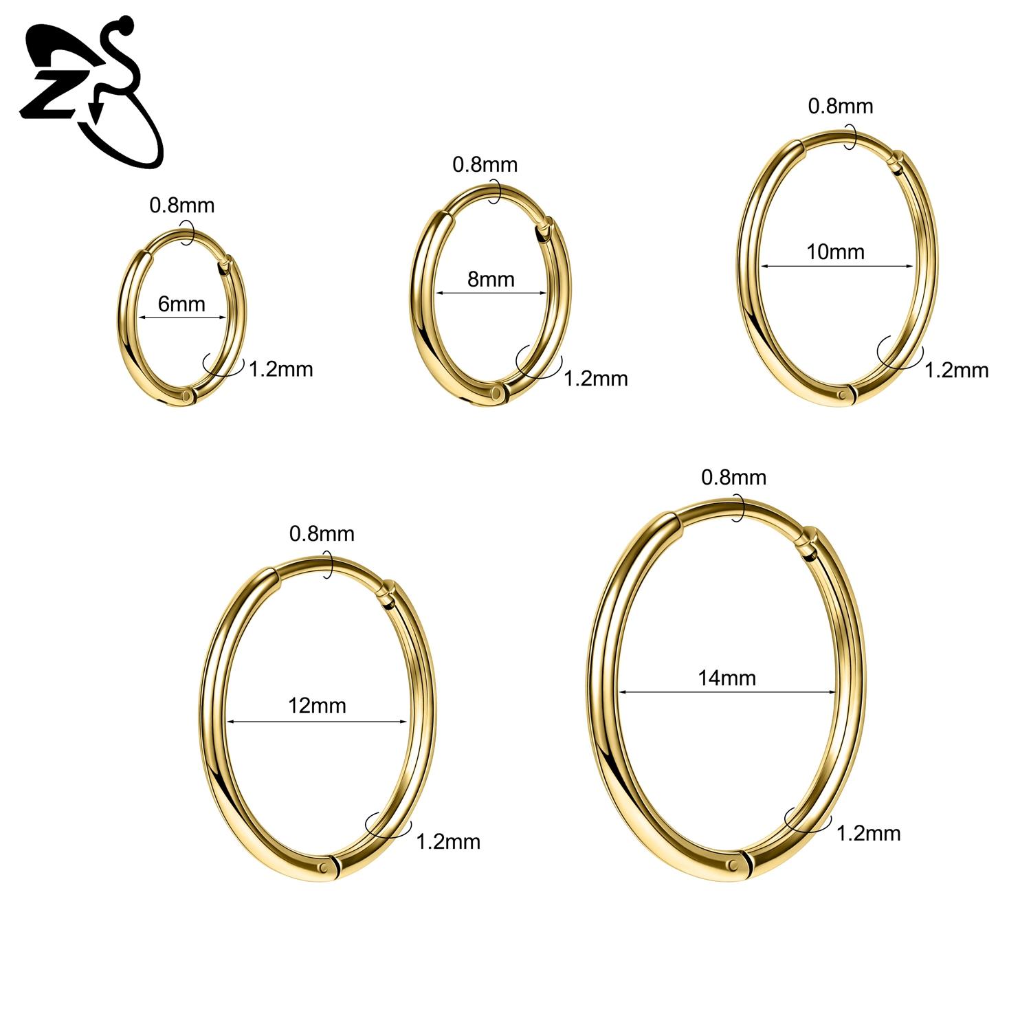 ZS 1 PC 20G Stainless Steel Hoop Earring 6/8/10/12MM Round Stud Earrings CZ Crystal Nose Ring Helix Cartilage Piercings Zircon 14MM
ZS 1 PC 20G Stainless Steel Hoop Earring 6/8/10/12MM Round Stud Earrings CZ Crystal Nose Ring Helix Cartilage Piercings Zircon 14MM