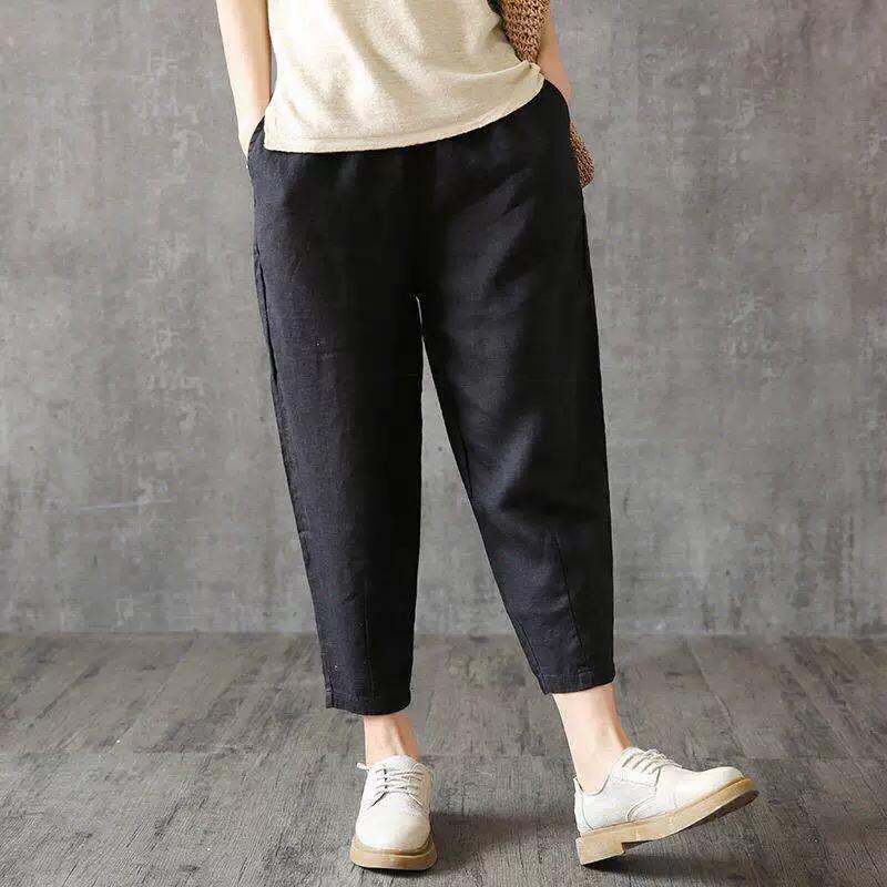 Women s Casual Pants Thin Loose Cotton Linen Nine Points Harlan Bla Mom Straight Leg Pants Spring Summer High Waist 4XL темно-синього кольору
Women s Casual Pants Thin Loose Cotton Linen Nine Points Harlan Bla Mom Straight Leg Pants Spring Summer High Waist 4XL темно-синього кольору