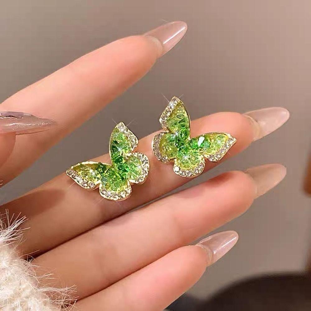 Rhinestone Butterfly Earclip Gradient Color Korean Style Earrings Women Butterfly Earrings Gifts earstud
Rhinestone Butterfly Earclip Gradient Color Korean Style Earrings Women Butterfly Earrings Gifts earstud