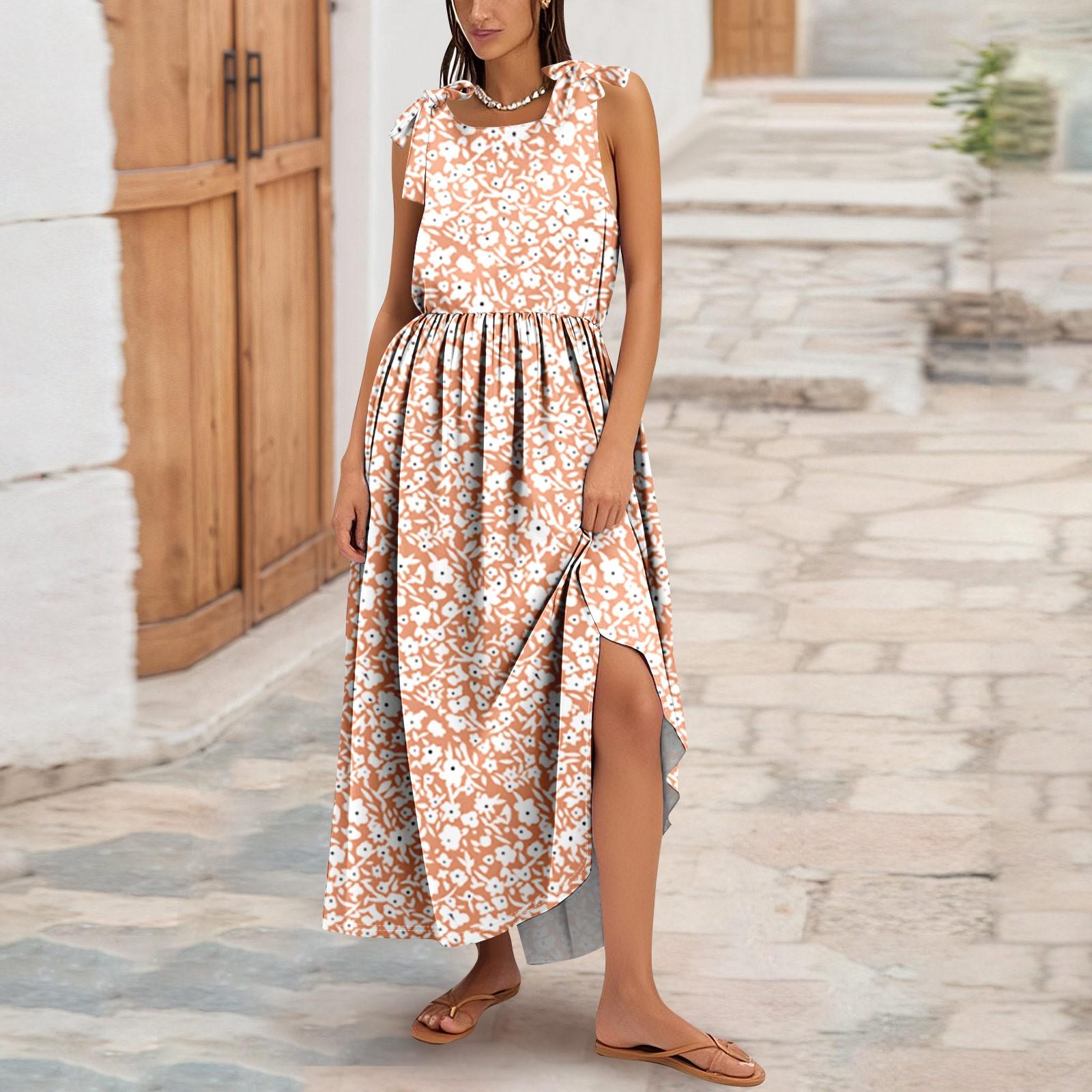 Женское летнее модное платье-майка А-силуэта без рукавов повседневное платье с цветочным принтом/однотонными карманами M розовый
Женское летнее модное платье-майка А-силуэта без рукавов повседневное платье с цветочным принтом/однотонными карманами M розовый