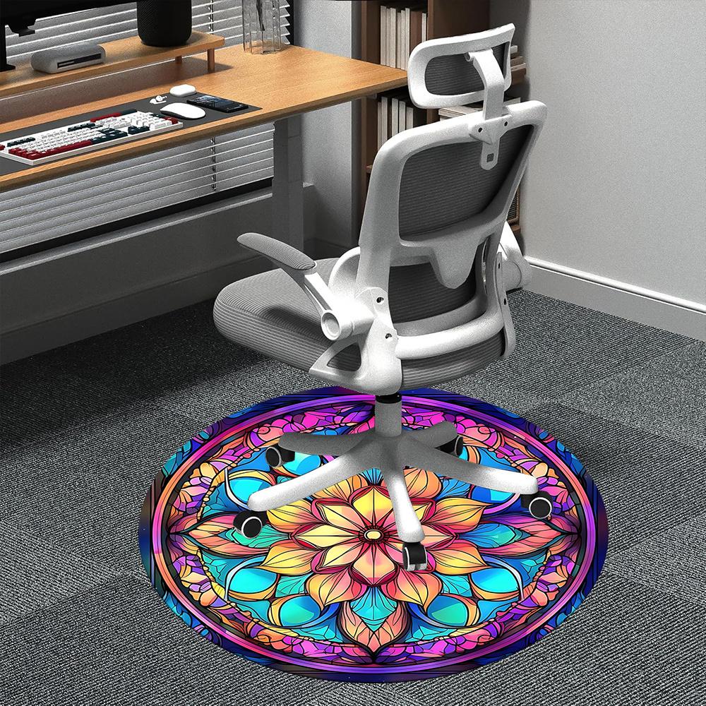 1pc Stained Glass Mandala Office Round Area Rug, Indoor Mat Suitable ForOffice, Under Office Chairs Bedroom Living Room Home Decor, Room Deco q120 80cm by 80cm
1pc Stained Glass Mandala Office Round Area Rug, Indoor Mat Suitable ForOffice, Under Office Chairs Bedroom Living Room Home Decor, Room Deco q120 80cm by 80cm