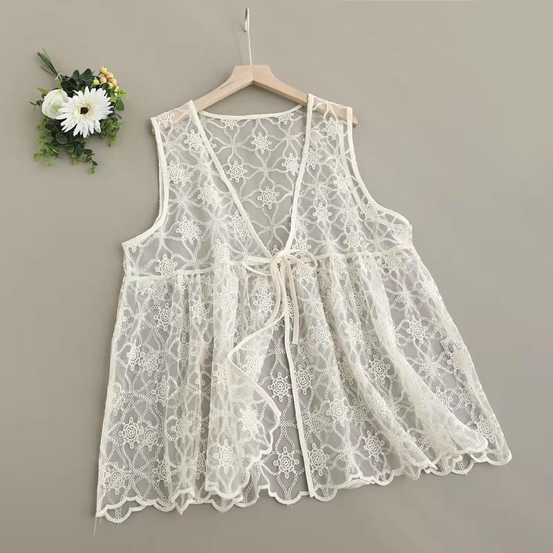 Spring/Summer 2026 Mori-kei Organza Floral Mesh Layered Vest One Size абрикосовый
Spring/Summer 2026 Mori-kei Organza Floral Mesh Layered Vest One Size абрикосовый